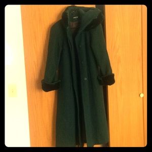 A winter wool coat that has only been worn once.